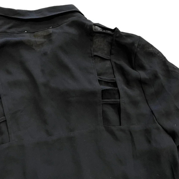 Nicki Minaj Black Chiffon Studded Collar Blouse XXL - Picture 5 of 5